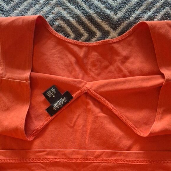 Vintage Peck & Peck Collection Orange V-Neck Tank Top - Picture 3 of 4